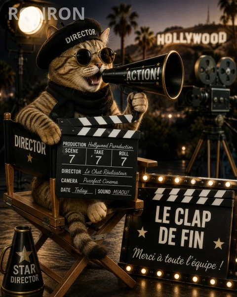 Le Clap de Fin – Le Chat Réalisateur