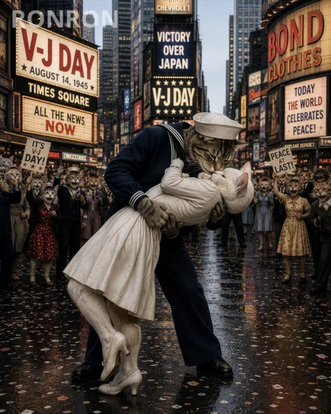 Le Baiser de Times Miaou – Victory Kiss