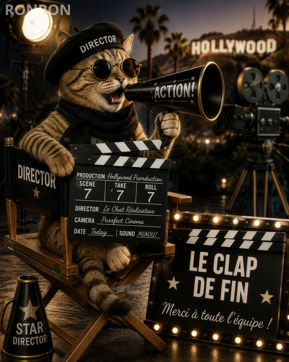 Le Clap de Fin – Le Chat Réalisateur