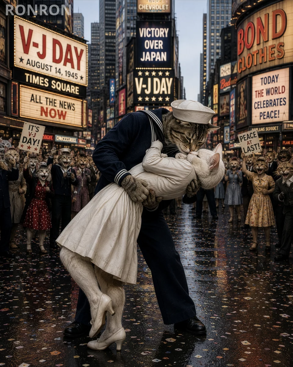 Le Baiser de Times Miaou – Victory Kiss